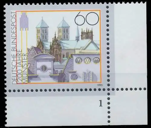 BRD BUND 1993 Nr 1645 postfrisch FORMNUMMER 1 56F89A