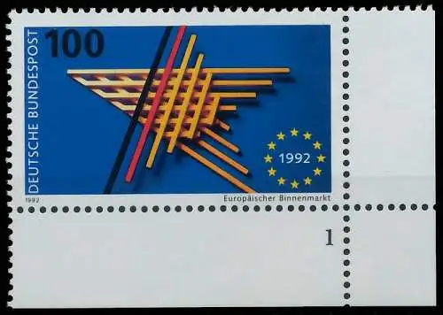 BRD BUND 1992 Nr 1644 postfrisch FORMNUMMER 1 5729FE