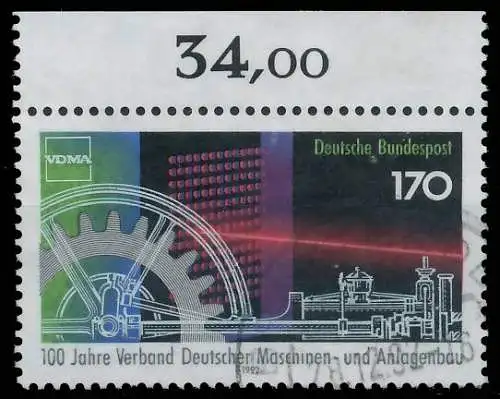 BRD BUND 1992 Nr 1636 gestempelt ORA 572A6A