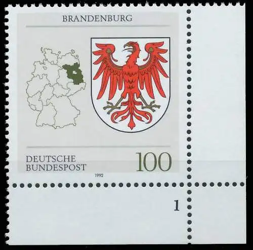 BRD BUND 1992 Nr 1589 postfrisch FORMNUMMER 1 572C86