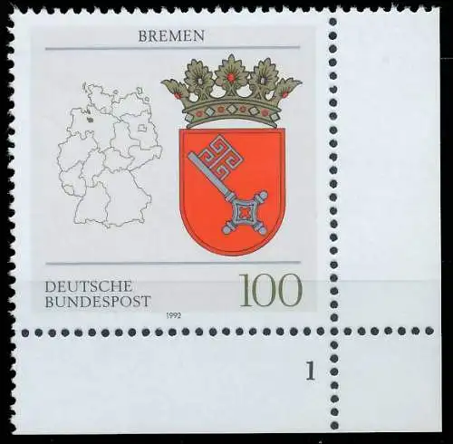 BRD BUND 1992 Nr 1590 postfrisch FORMNUMMER 1 572C8A