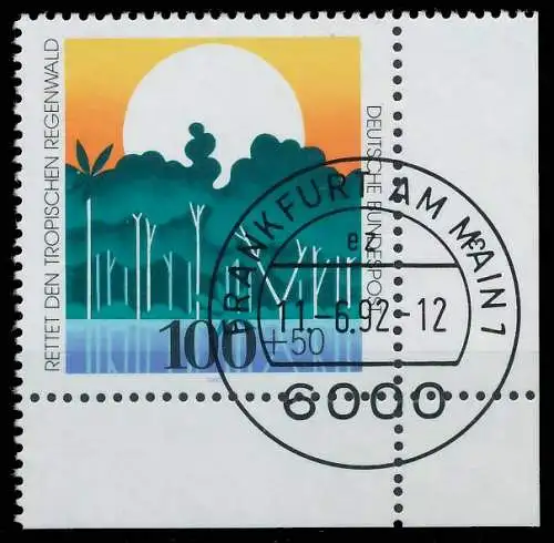 BRD BUND 1992 Nr 1615 zentrisch gestempelt FORMNUMMER 3 572CC6