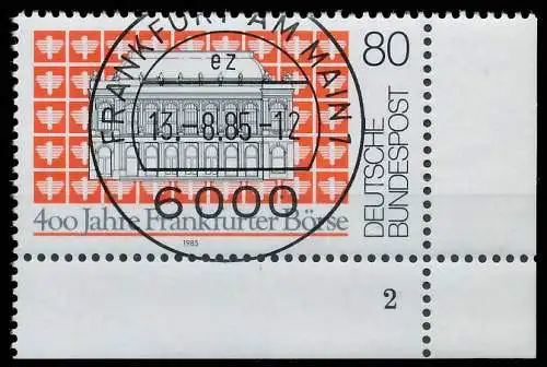 BRD BUND 1985 Nr 1257 zentrisch gestempelt FORMNUMMER 2 579E2E