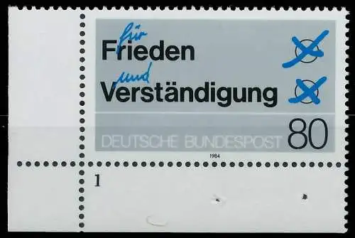 BRD BUND 1984 Nr 1231 postfrisch FORMNUMMER 1 57C80A