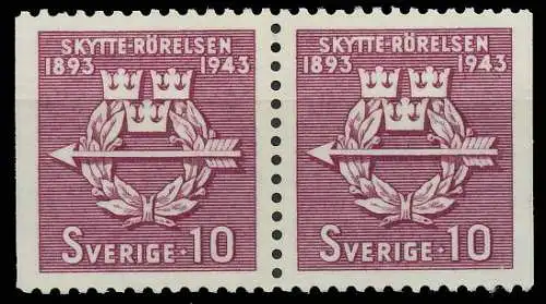 SCHWEDEN 1943 Nr 300Dl Dr postfrisch WAAGR PAAR 57CC7A