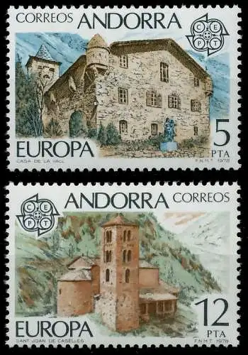 ANDORRA SPANISCHE POST 1970-1979 Nr 115-116 postfrisch S1A798A
