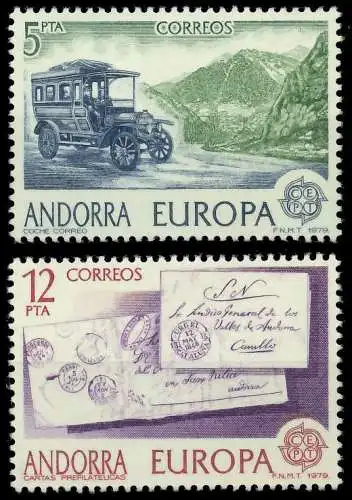ANDORRA SPANISCHE POST 1970-1979 Nr 123-124 postfrisch S1B2AFE