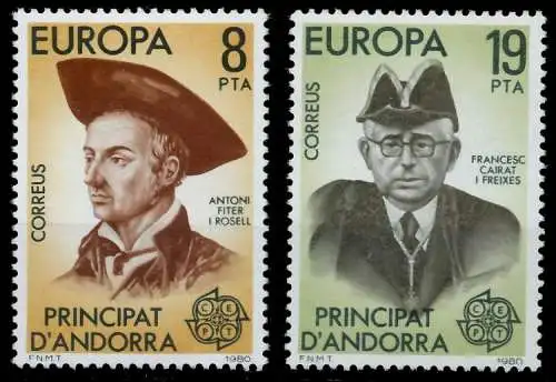 ANDORRA SPANISCHE POST 1980-1989 Nr 131-132 postfrisch S1B31AA