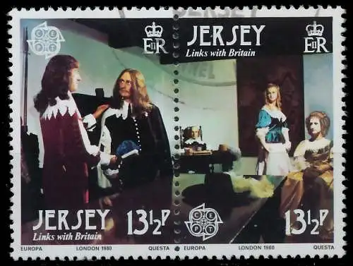 JERSEY 1980 Nr 221+222 gestempelt WAAGR PAAR 599EB6