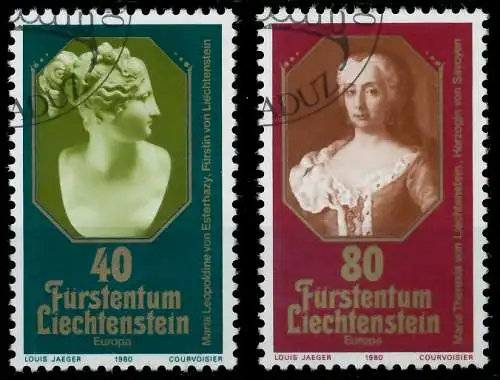 LIECHTENSTEIN 1980 Nr 741-742 gestempelt 59A06A