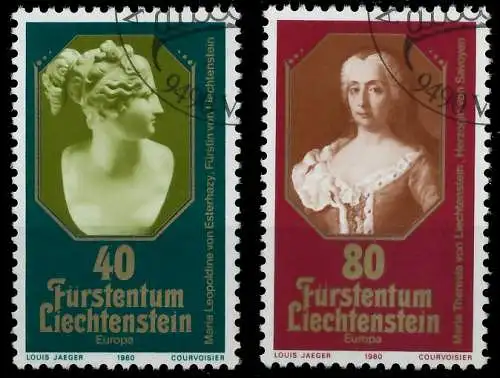 LIECHTENSTEIN 1980 Nr 741-742 gestempelt 59A06E