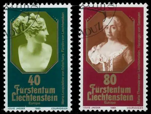 LIECHTENSTEIN 1980 Nr 741-742 gestempelt 59A076