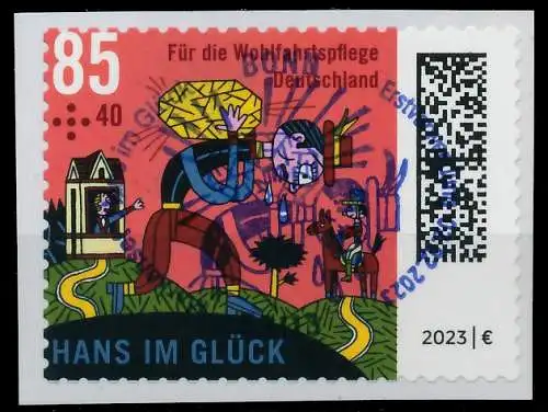 BRD BUND 2023 Nr 3750FBf ESST zentrisch gestempelt 59A0A6