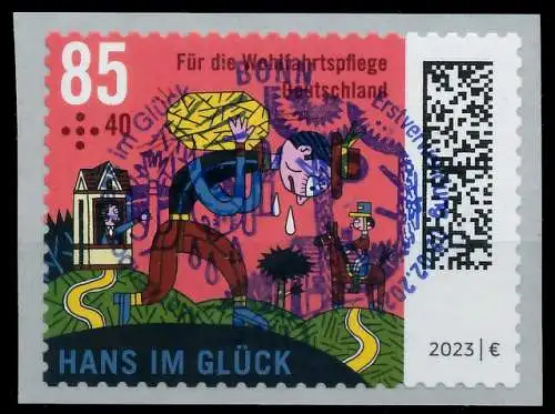 BRD BUND 2023 Nr 3750FS ESST zentrisch gestempelt 59A0BE