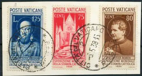 VATIKAN 1936 Nr 55+56+57 gestempelt Briefst³ck 3C261E