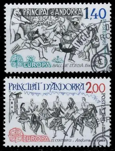 ANDORRA (FRANZ. POST) 1981 Nr 313-314 gestempelt 5A001E