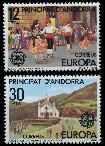 ANDORRA SPANISCHE POST 1980-1989 Nr 138-139 postfrisch S1CB306
