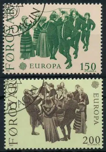 FÄRÖER 1981 Nr 63-64 gestempelt 5A0122