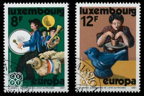 LUXEMBURG 1981 Nr 1031-1032 gestempelt 5A9EE2