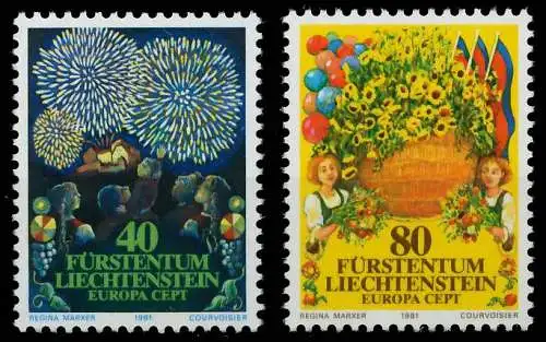 LIECHTENSTEIN 1981 Nr 764-765 postfrisch S1D791E