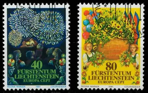 LIECHTENSTEIN 1981 Nr 764-765 gestempelt 5A9EA2