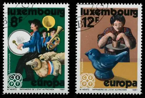 LUXEMBURG 1981 Nr 1031-1032 gestempelt 5A9EE6