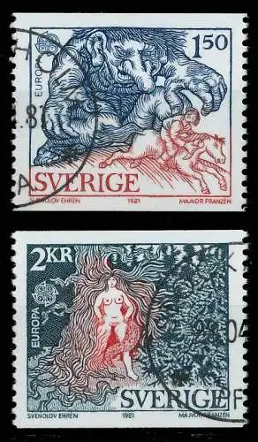 SCHWEDEN 1981 Nr 1141-1142 gestempelt 5AA0DA