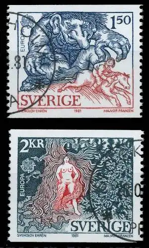 SCHWEDEN 1981 Nr 1141-1142 gestempelt 5AA0DE