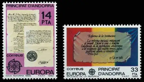 ANDORRA SPANISCHE POST 1980-1989 Nr 153-154 postfrisch 5B51A2