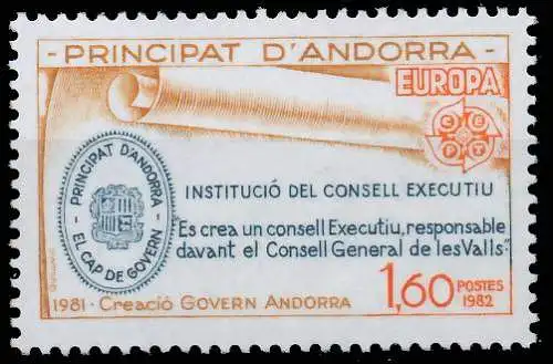 ANDORRA (FRANZ. POST) 1982 Nr 321 postfrisch 5B518A