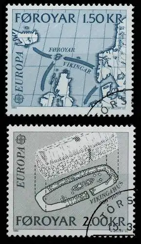 FÄRÖER 1982 Nr 70-71 gestempelt 5B5216