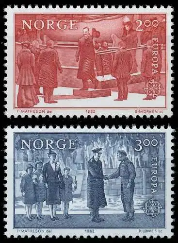 NORWEGEN 1982 Nr 865-866 postfrisch 5B54F6