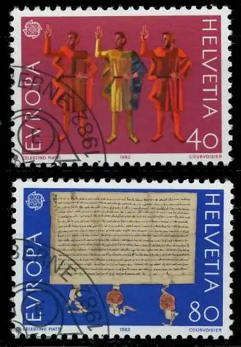 SCHWEIZ 1982 Nr 1221-1222 gestempelt 5B55D2