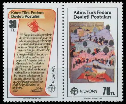 TÜRKISCH-ZYPERN Nr 114+115 postfrisch WAAGR PAAR 5B5692