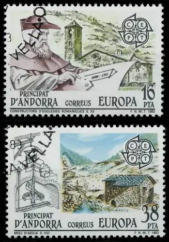 ANDORRA SPANISCHE POST 1980-1989 Nr 165-166 gestempelt 5B56C6
