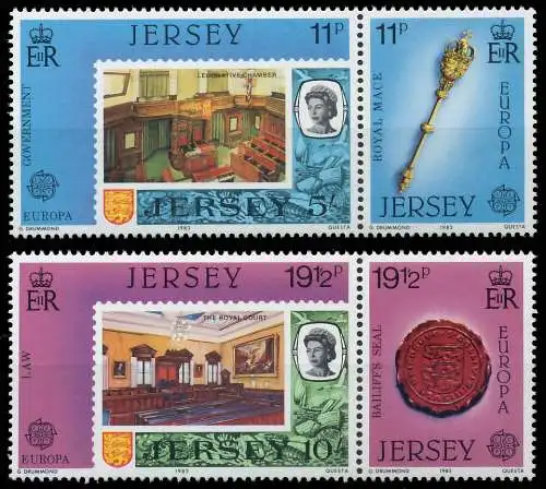 JERSEY 1983 Nr 299-302 postfrisch WAAGR PAAR S1E52D6