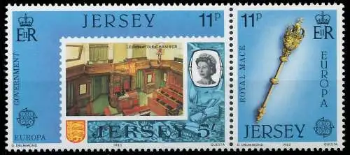 JERSEY 1983 Nr 299+300 postfrisch WAAGR PAAR 5B907A