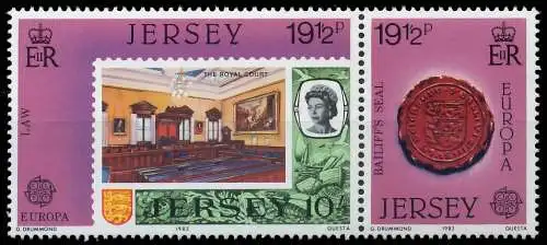 JERSEY 1983 Nr 301+302 postfrisch WAAGR PAAR 5B907E