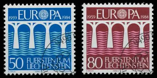 LIECHTENSTEIN 1984 Nr 837-838 gestempelt 5B959A