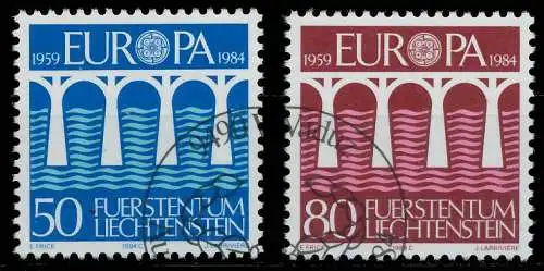 LIECHTENSTEIN 1984 Nr 837-838 gestempelt 5B959E