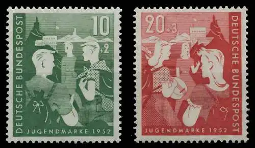 BRD BUND 1952 Nr 153-154 postfrisch 5BE7E6