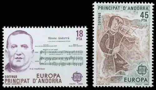 ANDORRA SPANISCHE POST 1980-1989 Nr 181-182 postfrisch 5BE9EA