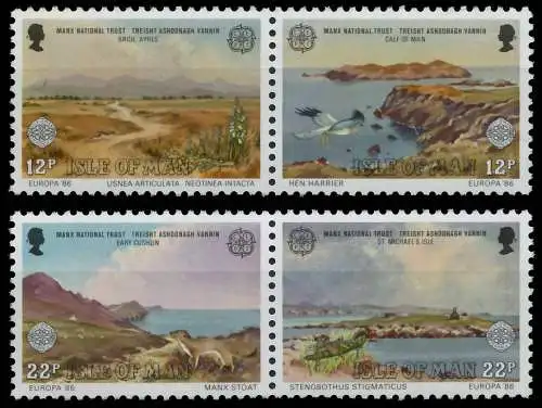 ISLE OF MAN 1986 Nr 307-310 postfrisch WAAGR PAAR S1F5AD6