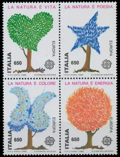 ITALIEN 1986 Nr 1968-1971 postfrisch VIERERBLOCK 5C60D6