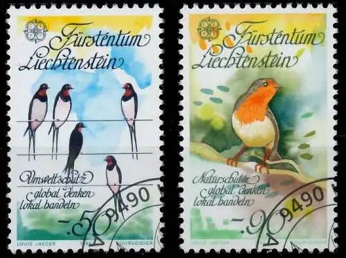 LIECHTENSTEIN 1986 Nr 893-894 gestempelt 5C614A