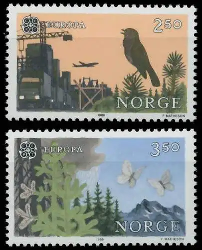 NORWEGEN 1986 Nr 946-947 postfrisch 5C6232