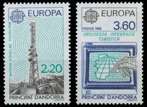 ANDORRA (FRANZ. POST) 1988 Nr 390-391 postfrisch 5CA02E