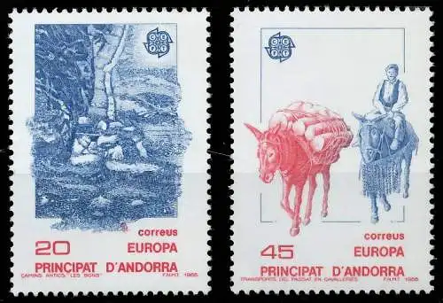ANDORRA SPANISCHE POST 1980-1989 Nr 200-201 postfrisch 5CA03A