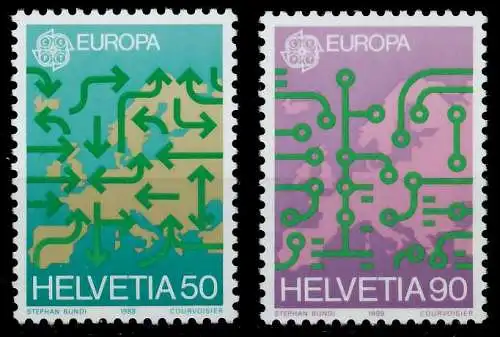 SCHWEIZ 1988 Nr 1370-1371 postfrisch S1F950A