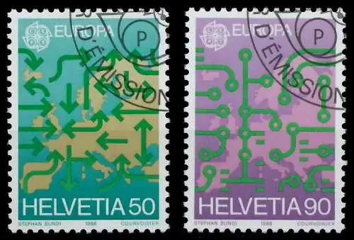 SCHWEIZ 1988 Nr 1370-1371 gestempelt 5CA3B2